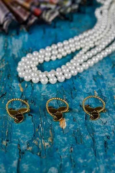 Buta Pattern Jewelry Ring Azerbaijan National Pattern Antique National Treasure — Fotografia de Stock