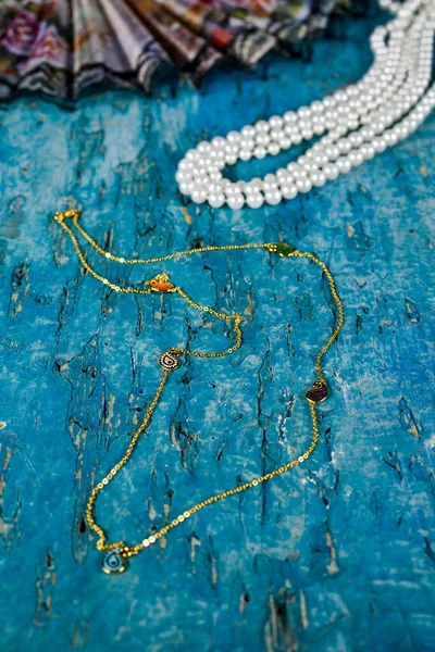 Buta Pattern Jewelry Chain Azerbaijan National Pattern Antique National Treasure — Stock fotografie