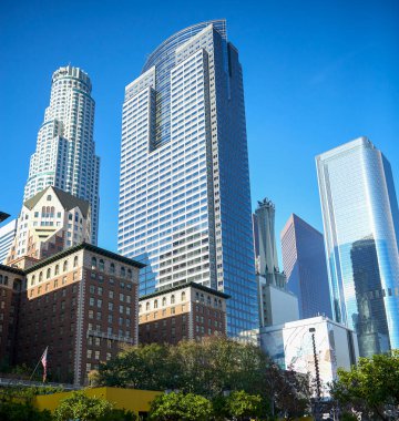 Panorama view of Los Angeles view of skyscrapers