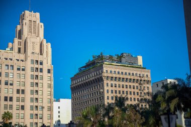 Panorama view of Los Angeles view of skyscrapers