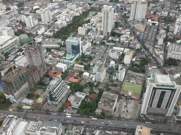 Panorama view from the 101st floor of Bangkok