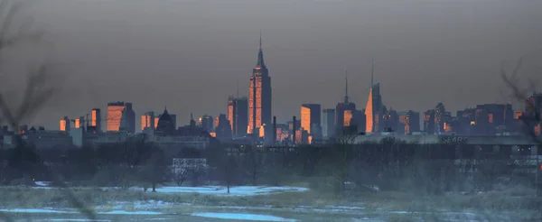 Панорамный Вид Нью Йорка Манхэттен — стоковое фото