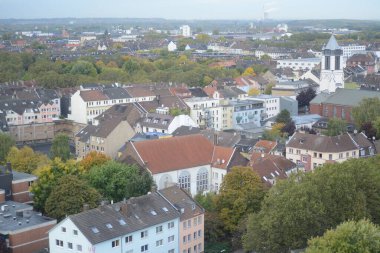 Panorama view of city view of Dortmund Germany twist from height
