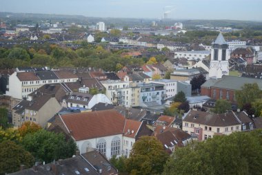 Panorama view of city view of Dortmund Germany twist from height