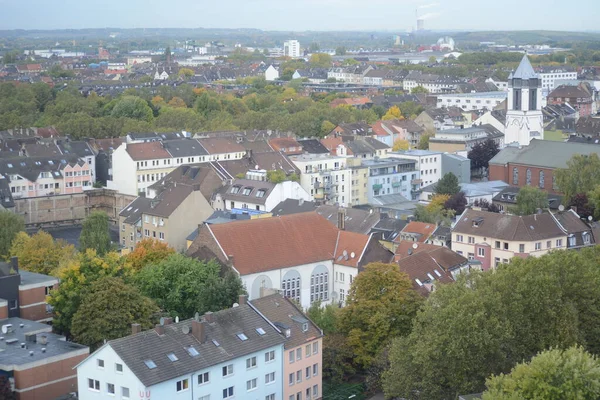 Panorama view of city view of Dortmund Germany twist from height