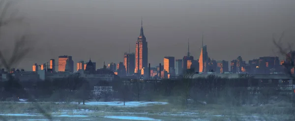 Panorama View New York View Manhattan — Fotografia de Stock