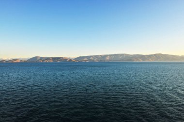 Gorgeous Italy beautiful views mountains castles view from the sea from the industrial city of Ancona