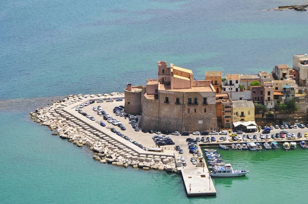 Сицилійська Велична Бухта Італія Вид Яхти Клубу Castello Mare Alcamo — стокове фото