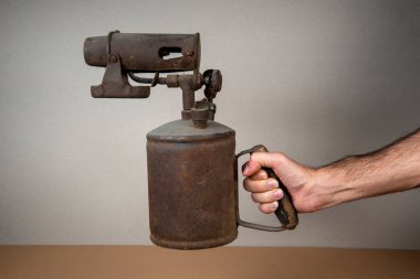 Antique gasoline burner manual 70s rusty