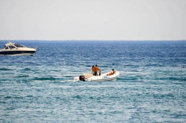 View of the wild places Italy Sicily beautiful views clear clear water sea yachts vacation