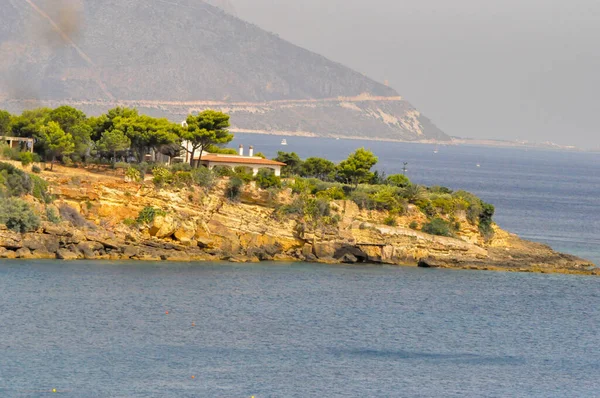 Italy Sicily Beautiful Views Sea Rocks Mountains — Fotografia de Stock
