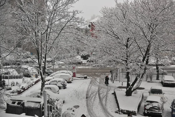 Germany Winter Snow Dortmund — 图库照片