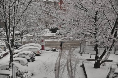 Germany winter snow in Dortmund