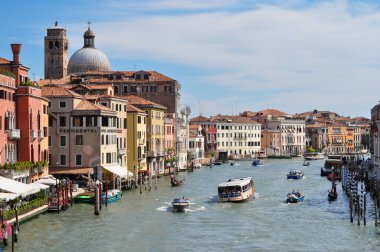 Gorgeous Italy Venice panorama view central canal boats gondola architecture
