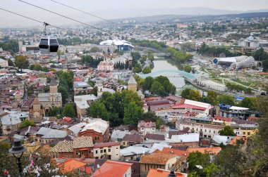 Old city Georgia Tbilisi top of the mountain from where a beautiful view of the old city opens