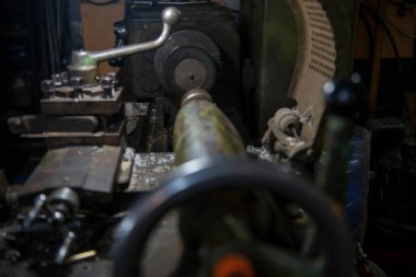 weapons workshop working environment lathe of the times of the USSR