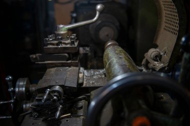 weapons workshop working environment lathe of the times of the USSR