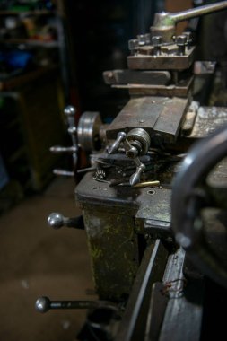 weapons workshop working environment lathe of the times of the USSR