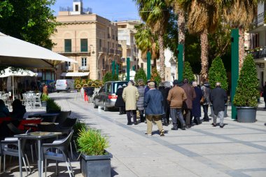 Funeral ceremony in Sicily Italy long-liver passed away farewell ceremony