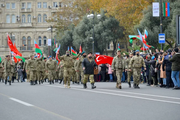 День Перемоги Азербайджан Над Нацистами Карабах Перемога Азербайджану Над Вірменами — стокове фото
