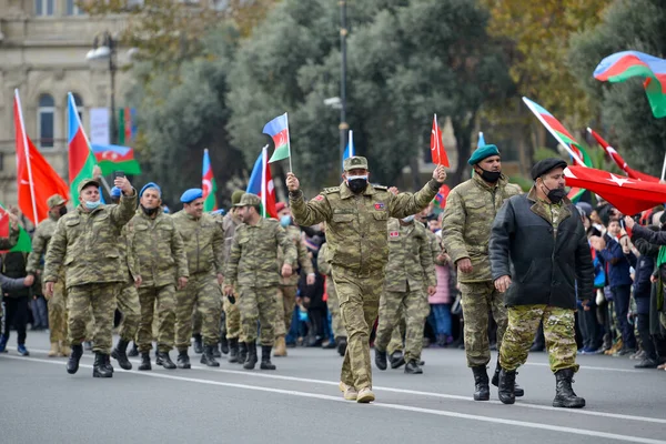 Giorno Della Vittoria Azerbaigian Sul Karabakh Nazista Vittoria Dell Azerbaigian — Foto Stock