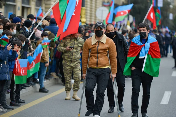 Azerbaijan Victory Day Nazis Karabakh Azerbaijan Victory Armenians Parade Baku — Stock Photo, Image