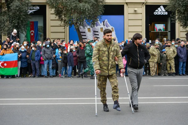 Azerbaijan Victory Day Nazis Karabakh Azerbaijan Victory Armenians Parade Baku — Stock Photo, Image