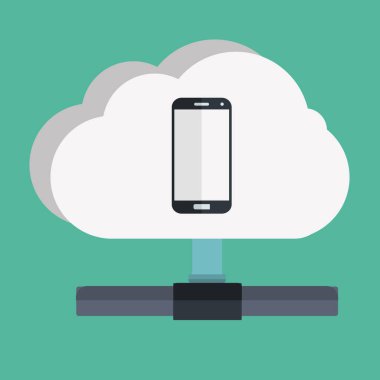 Bulut telefon verilerinin resim çizimi sembolü