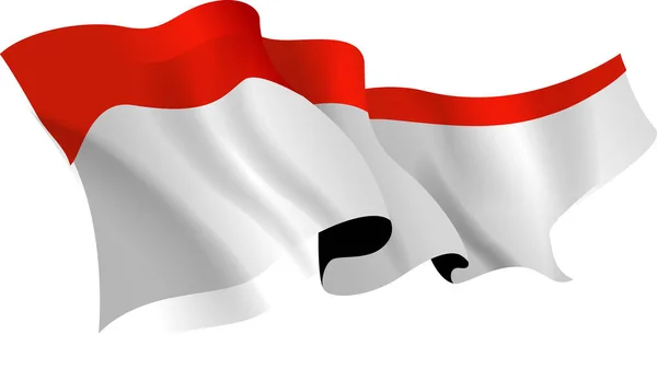 アート イラスト抽象的な背景グラデーションインドネシアの独立記念日大きな旗ベクトル文字空間形状現代の風景ライン — ストックベクタ