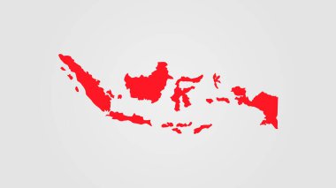 Sanat & İllüstrasyon çerçevesi soyut arkaplan gradyan ada haritası Endonezya bayrak vektör alanı şekilli modern manzara çizgisi