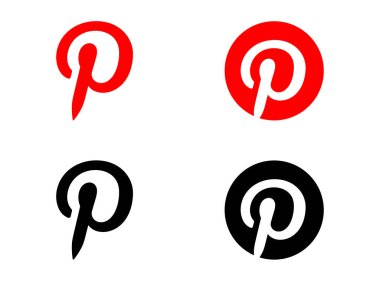 Pinterest sosyal medya web sitesi sohbetinin resim simgesi
