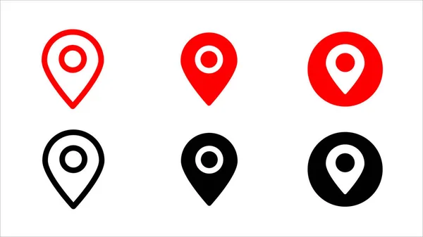 Art Illustration Icon Symbol Pin Location Website Interface Black White — ストックベクタ