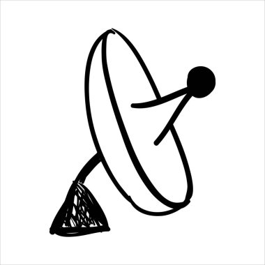 resim el çizimi uydu anten anteninin vektör simgesi