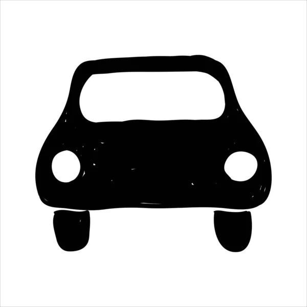 Art Illustration Sketch Abstract Hand Draw Vector Symbol Icon Car — Stok Vektör