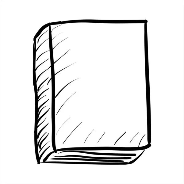 Художня Ілюстрація Абстрактний Малюнок Руки Векторний Символ Значок Закритої Книги — стоковий вектор