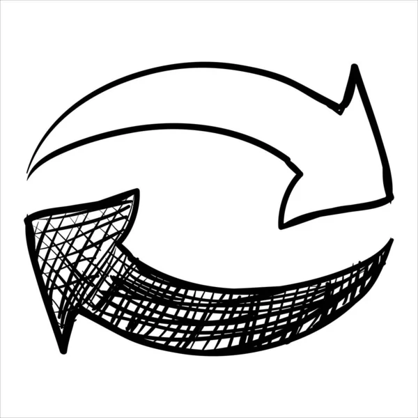 Art Illustration Sketch Abstract Hand Draw Vector Symbol Icon Arrows —  Vetores de Stock