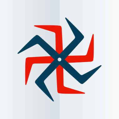 Modern konseptin çiçek radyal çemberinin sanat ve resim tasarım simgesi logo tipi vektör şablonu 