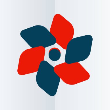 Art & Illustration design icon logo type vector symbol template of flower radial circle round modern concept 