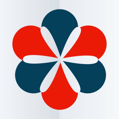 Art & Illustration design icon logo type vector symbol template of flower radial circle round modern concept 