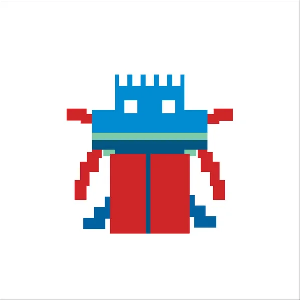 Art Illustration Pixel Draw Artwork Character Icon Symbol Alien Monster — 图库矢量图片