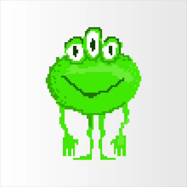 Art Illustration Pixel Draw Artwork Design Character Icon Symbol Alien — Vetor de Stock