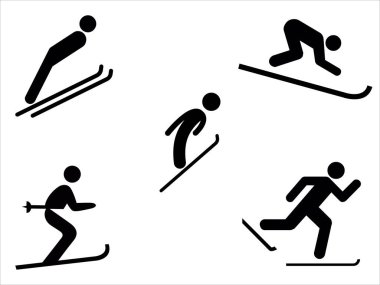 Art Illustration spor simgesi logo tasarımı konsept vektör silueti logoti buz pateni izole elementi
