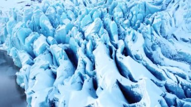 İzlanda 'daki Buzul, Kuzey Buz Devri, Kuzey Kutup Bölgesi Havacılık, Küresel Isınma ve İklim Değişikliği Konsepti, Doğa, 4k