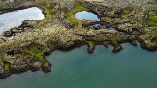 Islanda Paesaggio Bellissimo Lago Montagna Vulcanica Durante Stagione Estiva Natura — Video Stock