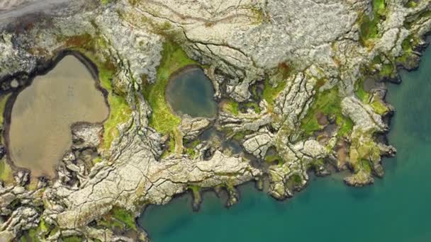 Islanda Paesaggio Bellissimo Lago Montagna Vulcanica Durante Stagione Estiva Natura — Video Stock