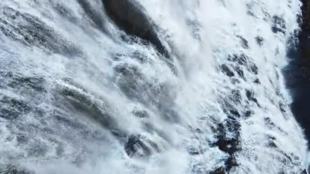 Wodospad Dynjandi Islandii Ogromna Kaskada Wody Górach Piękny Krajobraz Przyrodniczy — Wideo stockowe