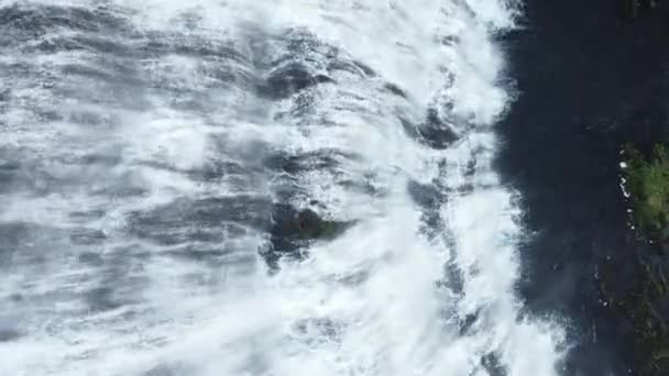 Tło Wodne Wodospad Dynjandi Islandii Czysta Woda Ekologicznie Czysta Powierzchnia — Wideo stockowe