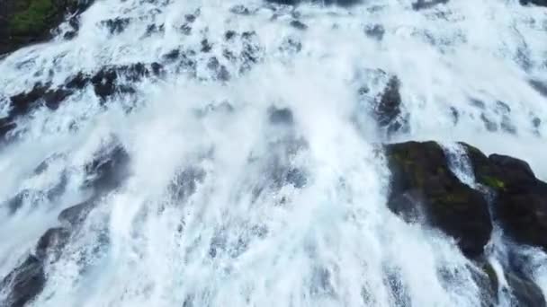 Wasserhintergrund Dynjandi Wasserfall Island Sauberes Wasser Und Ökologisch Sauberes Gebiet — Stockvideo