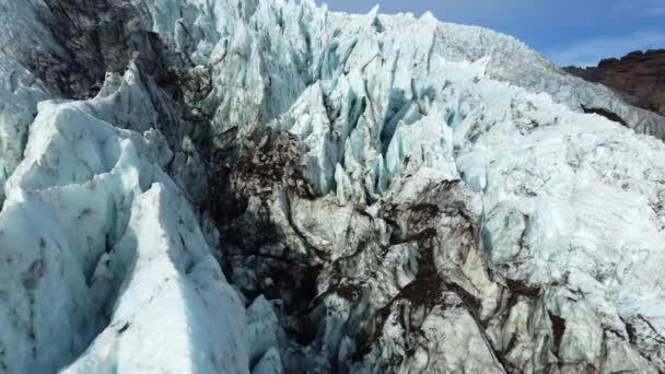 Natureza Geleira Vatnajokull Islândia Neve Branca Azul Gelo Inverno Temporada — Vídeo de Stock