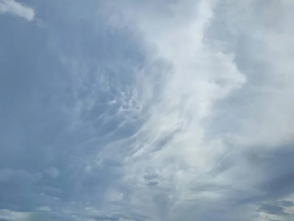 Piles of gray clouds in the cloudy sky